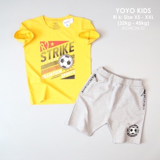 Bộ short thun Yoyo bé trai Size đại