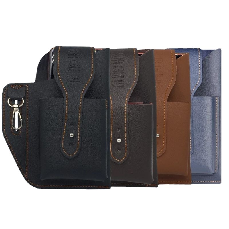 Bao da đựng điện thoại, Túi Ví Da Đựng Điện Thoại, Túi Mini Đeo Hông MÃ B20 nhiều Ngăn Tiện Dụng đeo thắt lưng Khóa Gài