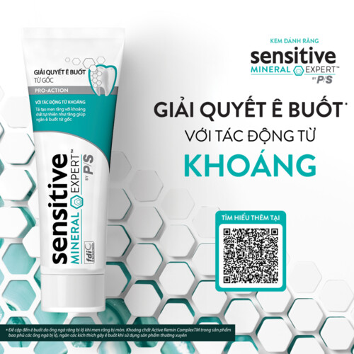 Bộ 2 Kem Đánh Răng P/S Chống Ê Buốt Sensitive Mineral Expert Pro-Action Sensitivity Treatment Hương Bạc Hà Dịu Nhẹ 105G