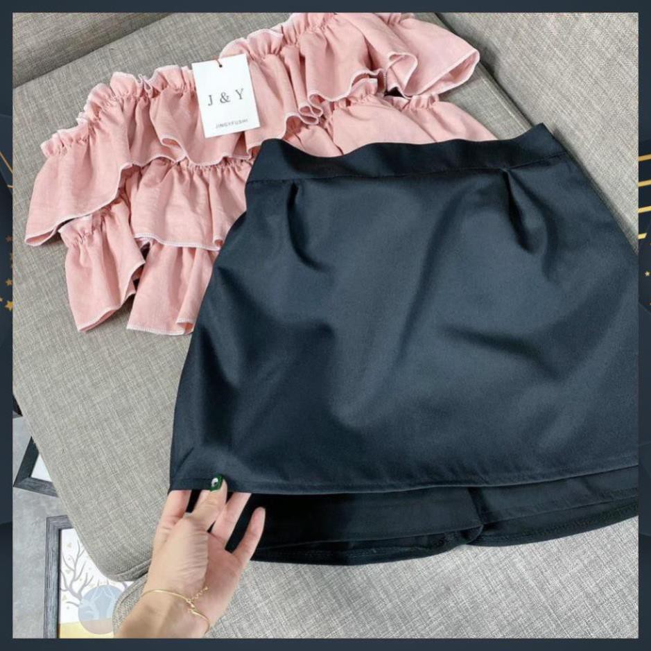 Set Bộ Nữ, Set Chân Váy Xòe Mix Áo Trễ Vai Siêu Xinh Hàng QC Cao Cấp Loại 1