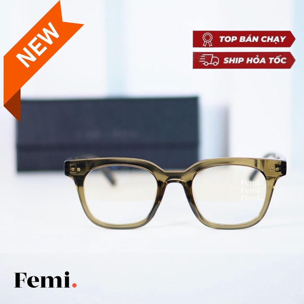 Gọng kính cận vuông Femi Brady chính hãng mắt kính cận nam nữ cao cấp