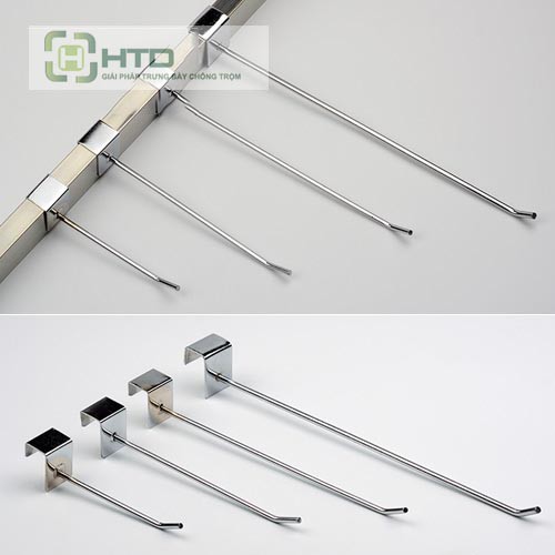 Móc treo phụ kiện đơn cài thanh hộp inox 15x30cm