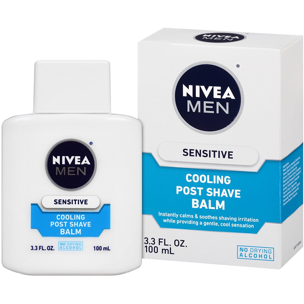 Dưỡng ẩm da nhạy cảm sau khi cạo râu cho nam NIVEA Men Sensitive Cooling Post Shave Balm 100ml (Mỹ)