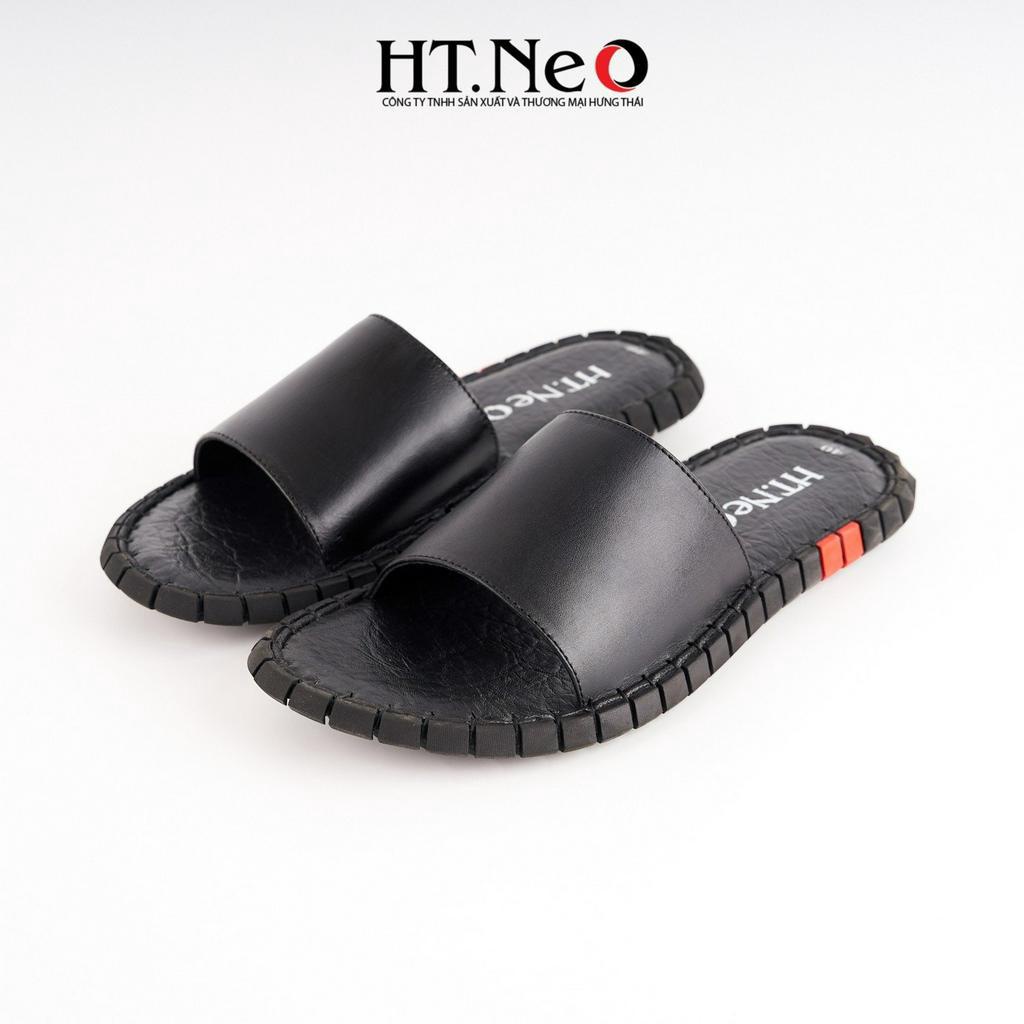 Dép nam cao cấp - Sandal nam HT.NEO da bò nguyên miếng, kiểu dáng trẻ trung, năng động  đế cao su SD181