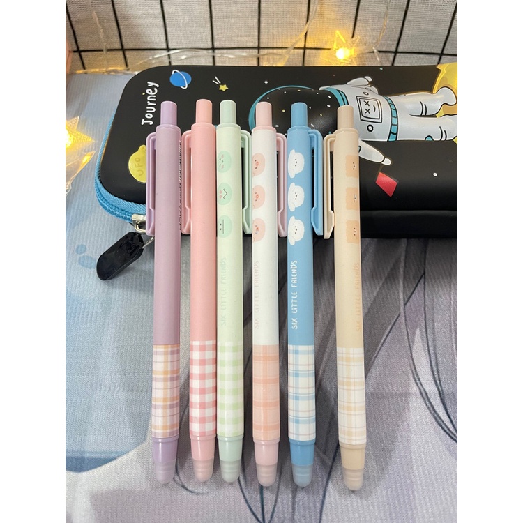 Bộ bút viết mực gel 6 kiểu xóa được cao cấp cho học sinh