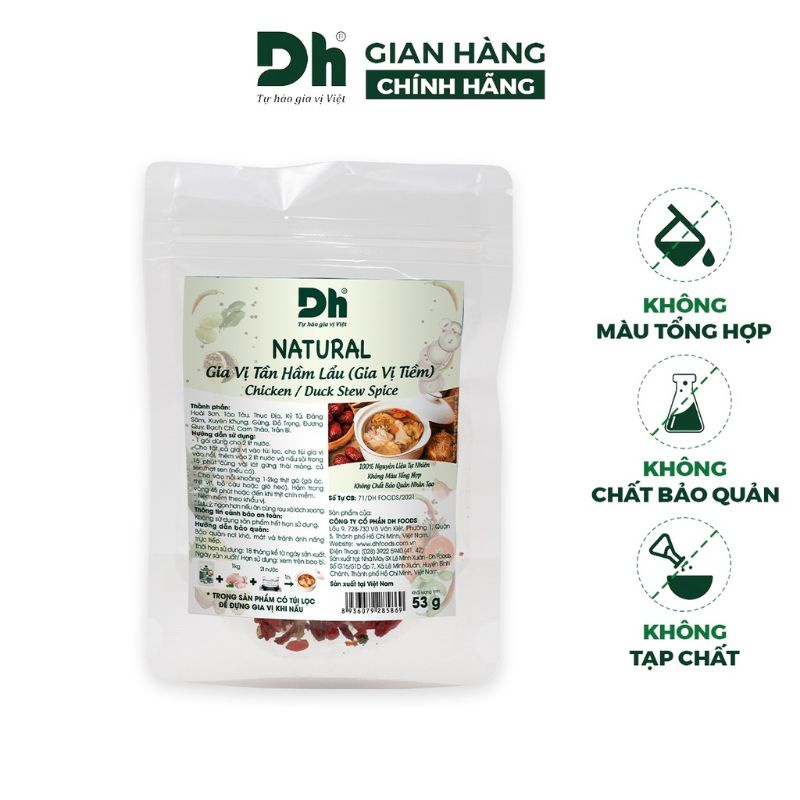 Gia vị tần hầm lẩu Dh Foods gói 53g