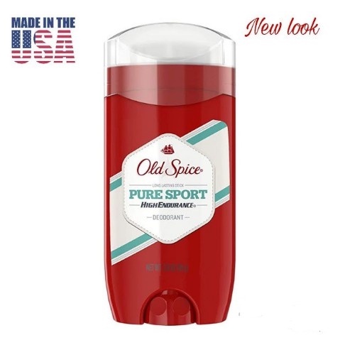 [USA] Lăn sáp khử mùi nam Old Spice Pure Sport 85g Đỏ (sáp xanh trong)  Trắng hương tươi mát - Mỹ