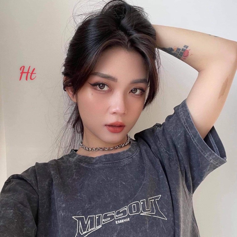 Áo loang chữ miss chéo HT12