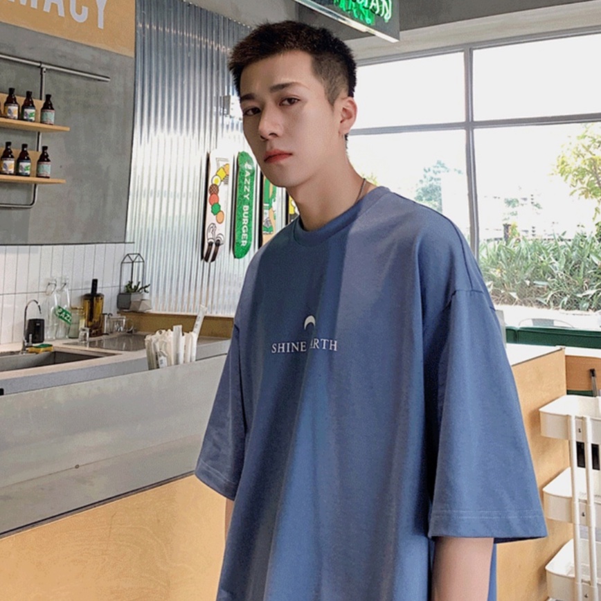 Áo thun tay ngắn cổ tròn có in chữ thời trang phong cách hàn quốc cho nam/ nữ fashion áo phông rộng nam cổ tròn simple áo thun nam đẹp from rộng