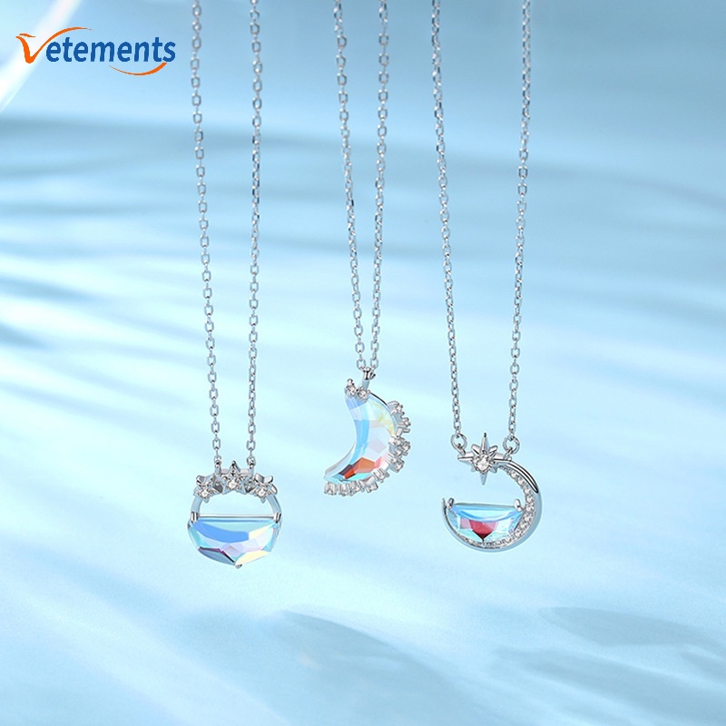 Vòng cổ 3 Kiểu Hình Mặt Trăng/Mặt Trời Đầy Màu Sắc Thời Trang Cho Nữ