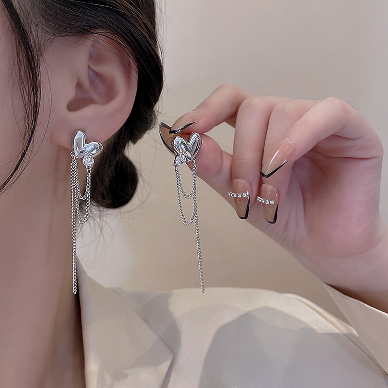 Khuyên Tai Tua Rua Đính Đá Zircon Phong Cách ins Cổ Điển Dành Cho Bạn Nữ