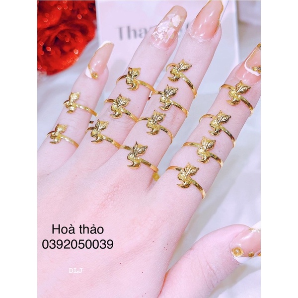 Nhẫn hồ ly rỗng vàng nhẹ nhàng đem lại may mắn, tình duyên - Trang sức Vàng Bạc Hoà Thảo