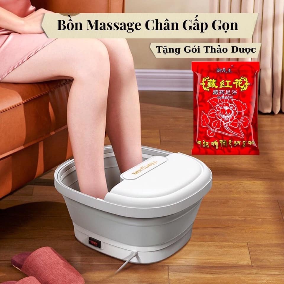 Bồn Ngâm Chân, Massage Chân Hồng Ngoại (Tặng Thảo Dược)