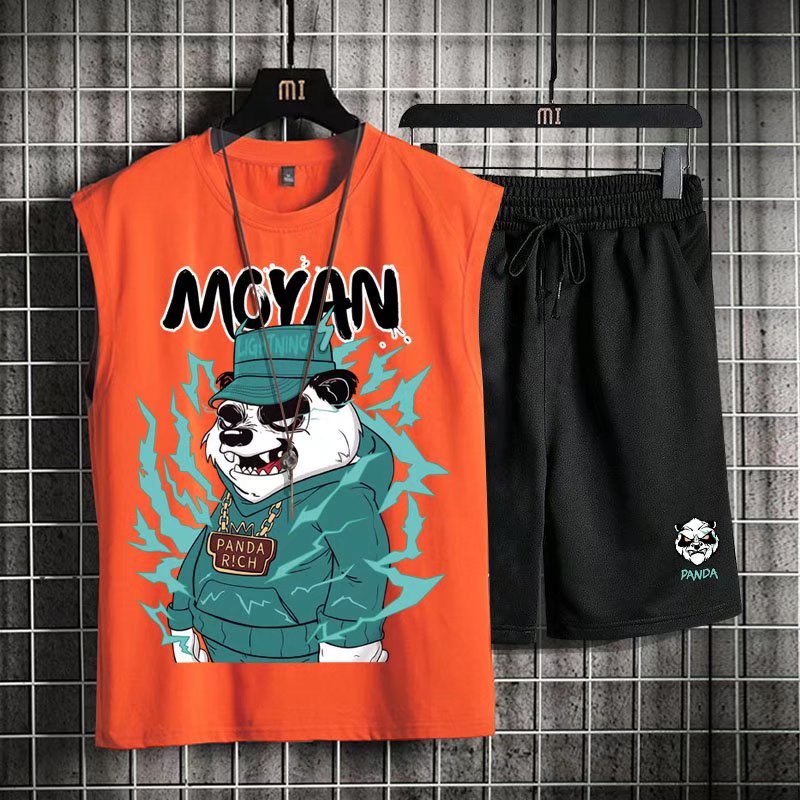 Bộ đồ thể thao sát nách thời trang Âu Mỹ mùa hè sành điệu cỡ M-8XL cho nam