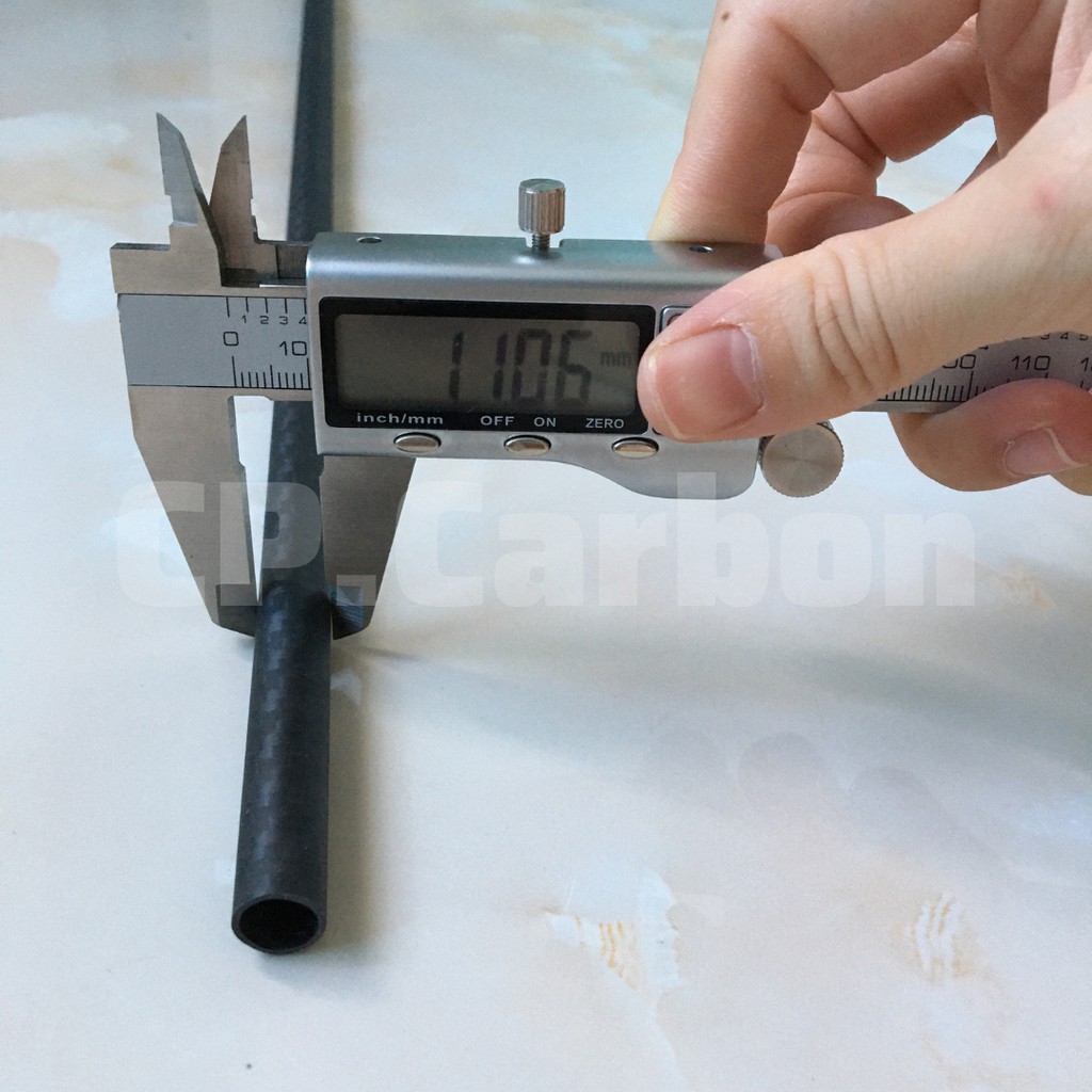 Ống Carbon 3K rỗng dài 1 mét đường kính ngoài 11mm, đường kính trong 9mm