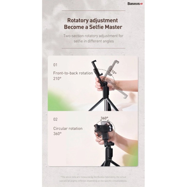 Gậy tự sướng tích hợp Tripod chân xếp gọn Baseus Lovely Bluetooth Bracket Selfie Stick Gen 2 | BigBuy360 - bigbuy360.vn