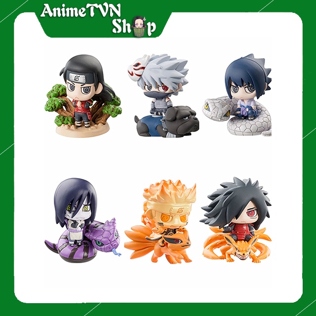 (Có lẻ) Set Combo 32 Mô hình Anime/Manga Naruto (Hokaghe, Băng Akatsuki, Tam Nin, Madara..) Phong cách chi bi (4~8cm))