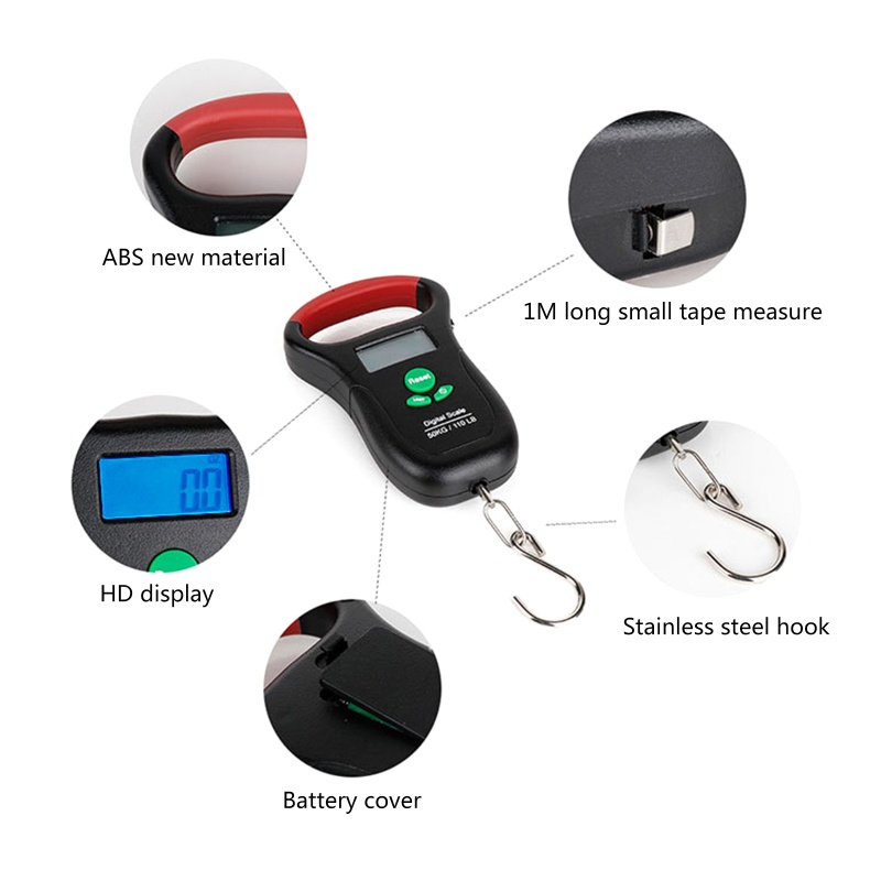 Cân Hành Lý Kỹ Thuật Số 110lb / 50kg Kèm Móc Treo Tiện Dụng