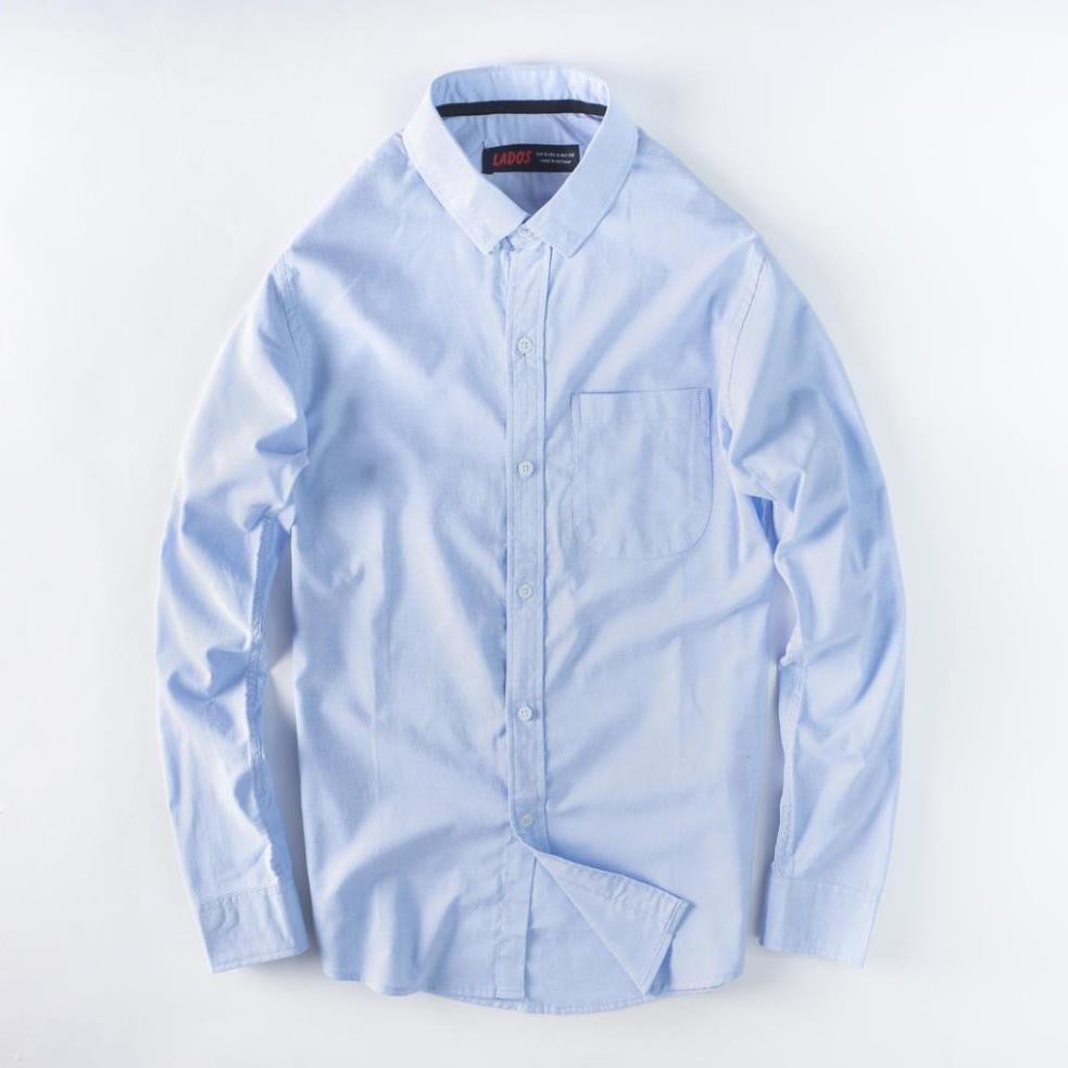 Áo sơ mi nam tay dài vải oxford có túi cực xịn LADOS -18024
