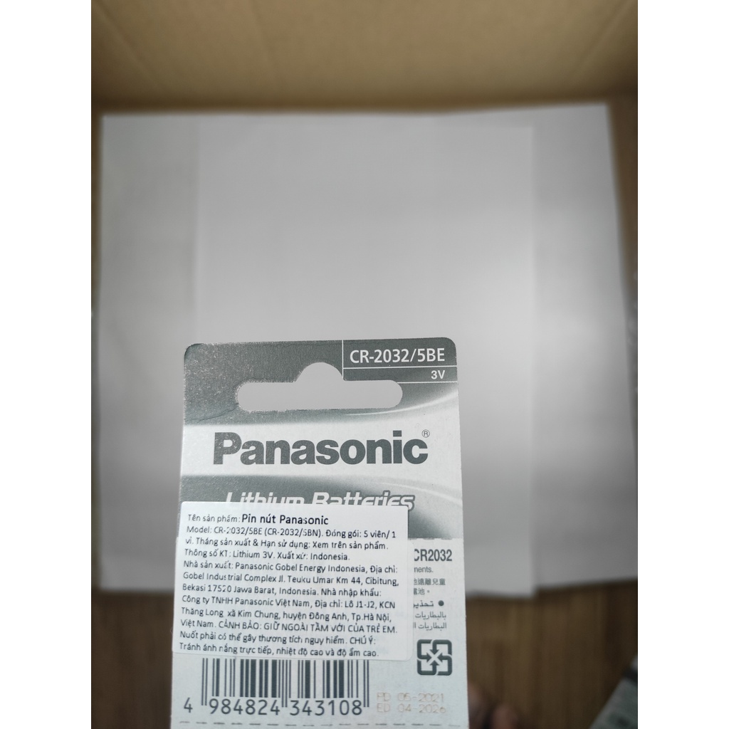 Pin Cúc Áo Panasonic CR2032 / CR2025 / CR2016 / CR1632 / CR1620 / CR1616 / CR1220 /  CR2450 Lithium Chính Hãng