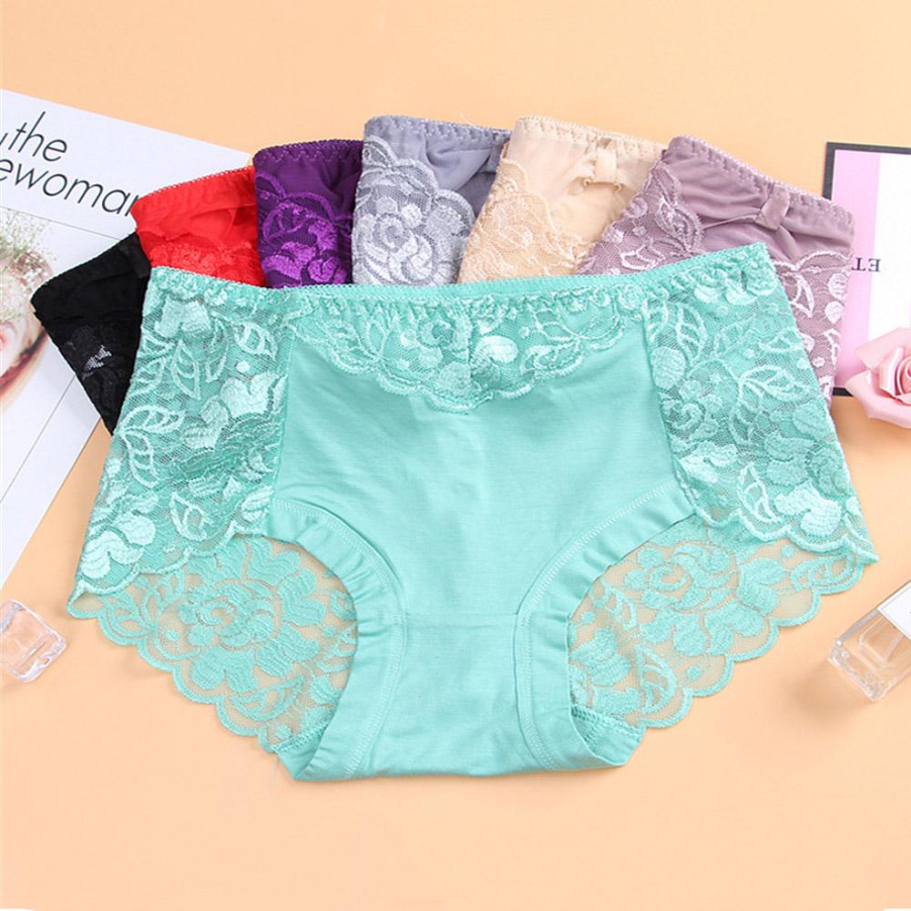 Quần Lót Ren Thoáng Khí Nâng Hông Plus Size Cho Nữ