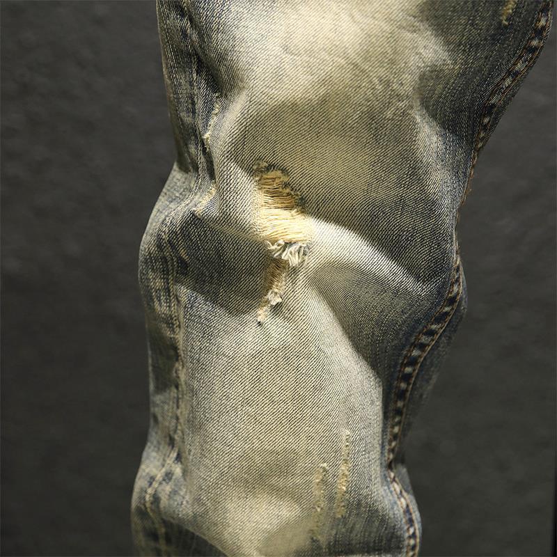Quần Jeans Dài Rách Gối Thời Trang Dành Cho Nam