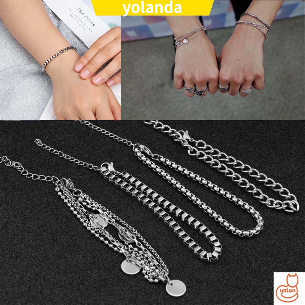 Vòng Tay Kim Loại Thiết Kế Đơn Giản Cho Cặp Đôi