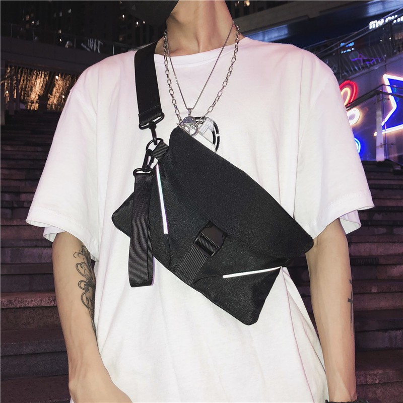 Túi đeo chéo Messenger Bag - Phong cách Techwear (Có thể đeo ngực, đeo vai, cầm tay, phản quang, kháng nước ) | BigBuy360 - bigbuy360.vn