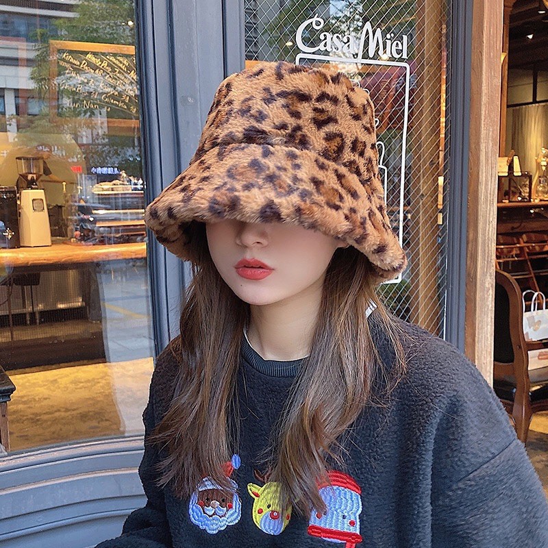 Bucket hat lông - Bucket hat bò sữa/da báo/ngựa vằn