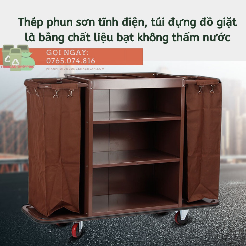 XE ĐẨY DỌN PHÒNG TÚI VẢI 2 BÊN G-003