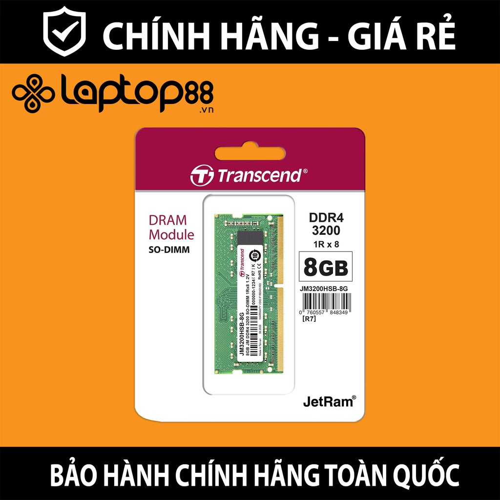 RAM Laptop Transcend JetRam JM2666HSG JM3200HSG - Hàng chính hãng - Bảo hành 36 tháng 1 đổi 1