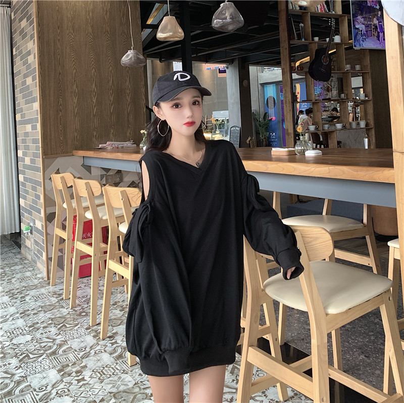 Áo Sweater Dáng Rộng Bằng Vải Nỉ Thời Trang Mùa Thu Cho Nữ | BigBuy360 - bigbuy360.vn