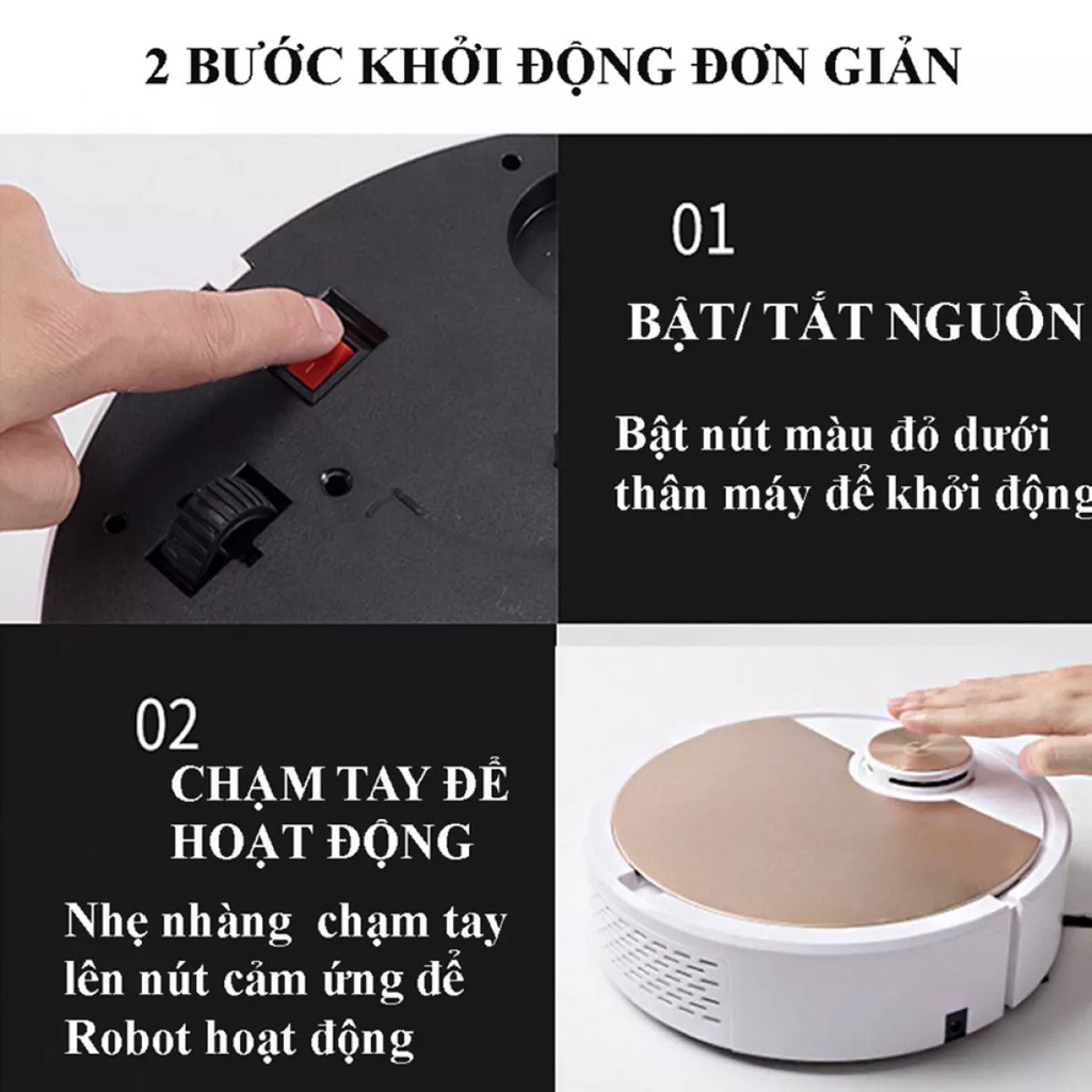 Robot Hút Bụi Lau Nhà, Robot Hút Bụi, Lực Hút Mạnh, Điều Khiển Qua App. BH 1 Đổi 1 Mới Trong 7 Ngày - ES06