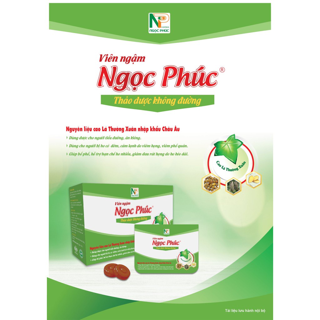 Viên ngậm ho Ngọc Phúc - Thảo Dược Giúp Giảm Đau Rát Họng Hiệu Quả Tại Nhà