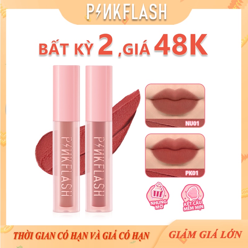 Son Môi Pinkflash PinkSweetie Chống Thấm Nước Mềm Mượt Đa Chức Năng