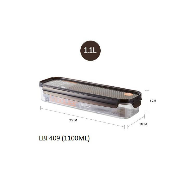 Hộp bảo quản thực phẩm Lock&amp;Lock Bisfree Modular LBF409(1,1 lít), LBF410(1,8lít)