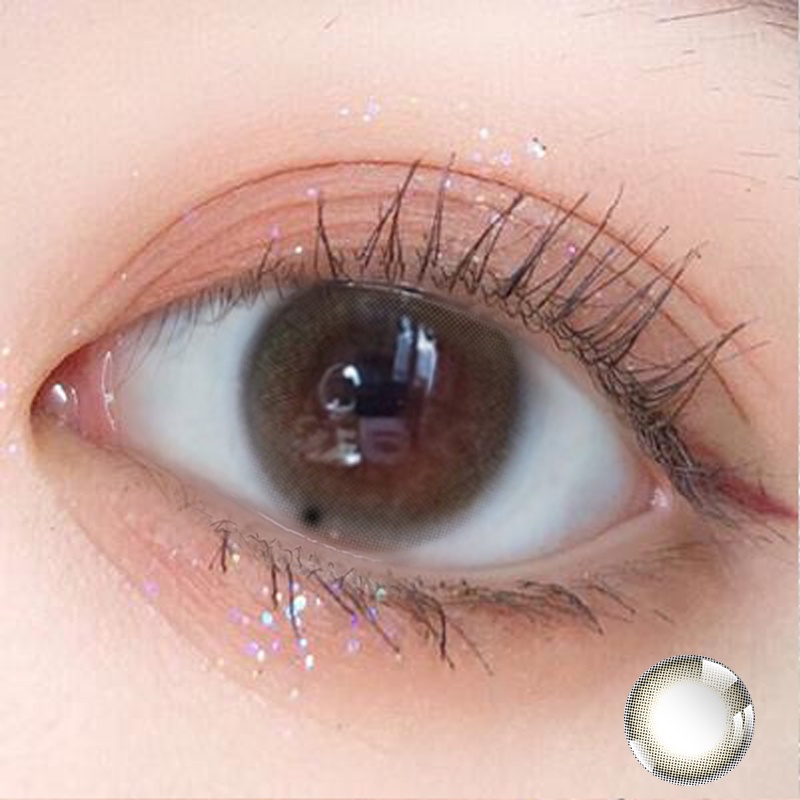 2 Kính áp tròng CALK màu ô liu / dawna mềm mại 0.00 -8.00