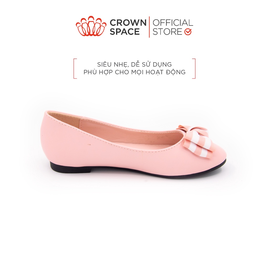 Giày Búp Bê Bé Gái Đi Học Đi Chơi Crown Space UK Ballerina Trẻ Em Cao Cấp CRUK3119 Nhẹ Êm Thoáng Size 32-36/8-14 Tuổi