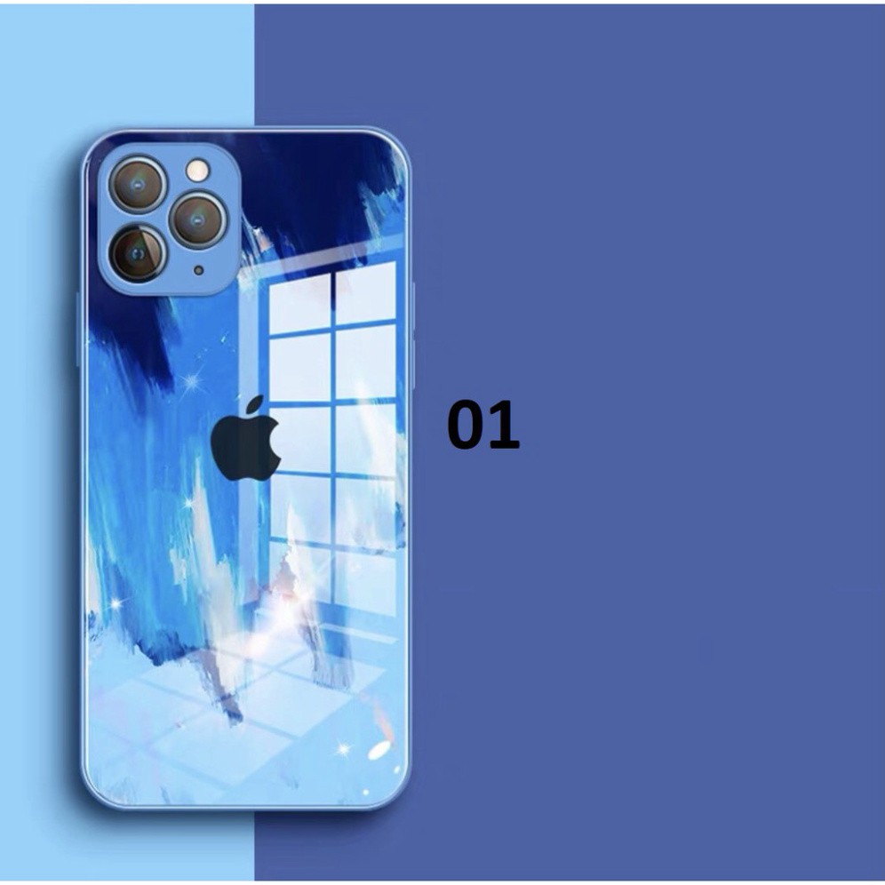 Ốp lưng iPhone Ocean Viền Dẻo - Lưng Kính cho dòng từ iPhone X - 12 Pro Max