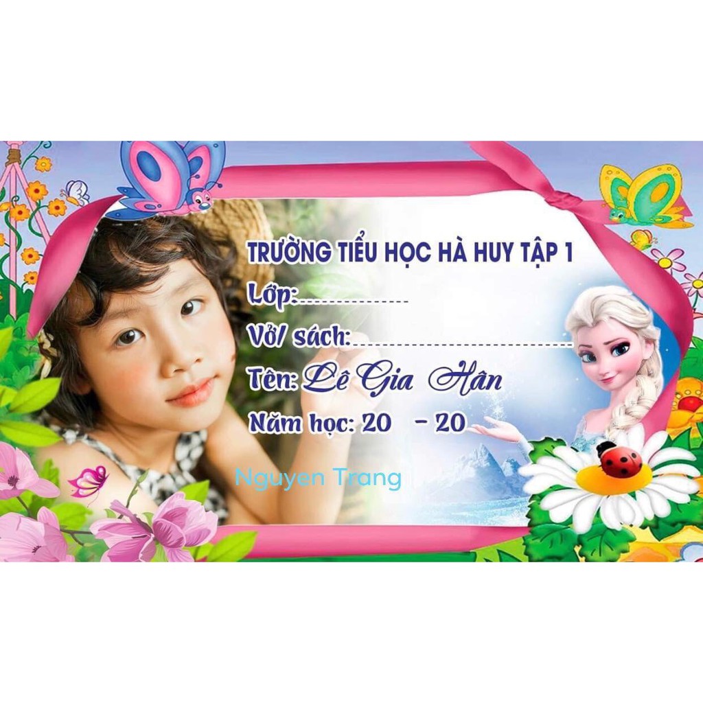 Nhãn vở in hình, nhãn vở thiết kế theo yêu cầu