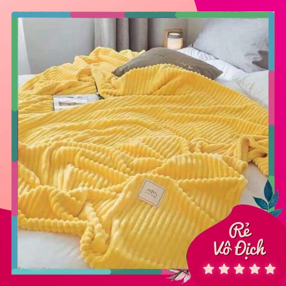 Chăn nhung tuyết kẻ tăm, chăn văn phòng 2mx2m2 hàng cao cấp, nhiều màu siêu mềm mịn
