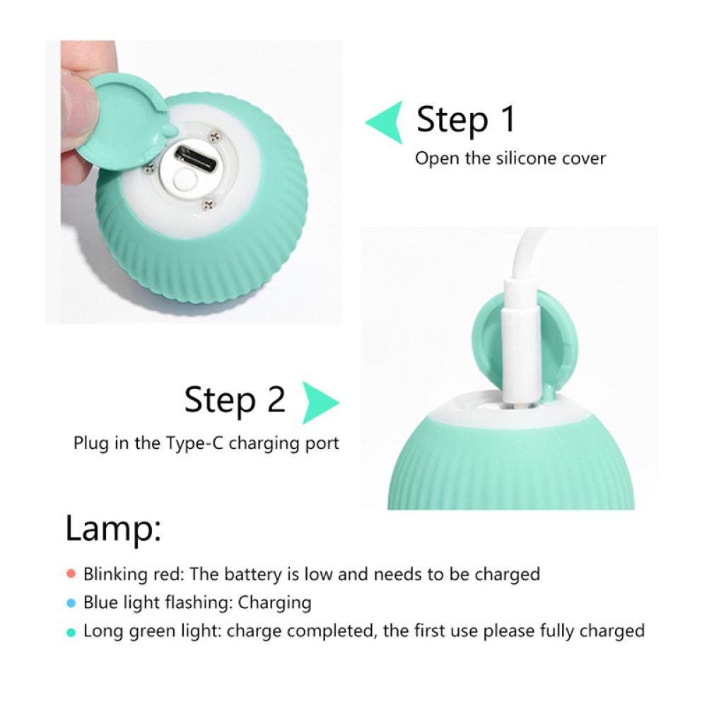 Đồ Chơi Bóng Lăn Tự Động Thông Minh Huấn Luyện Mèo Trong Nhà F4Z7