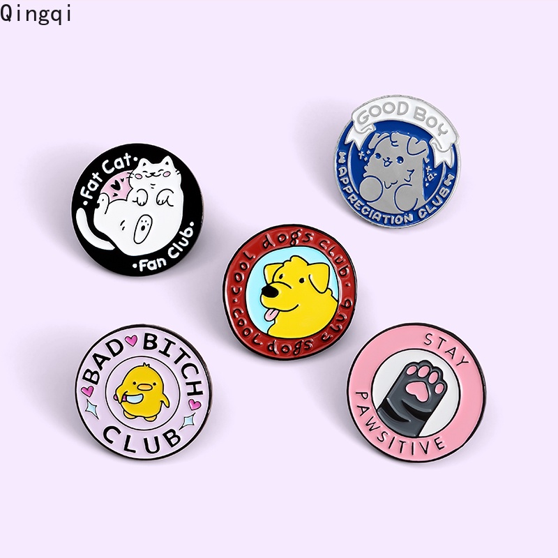 Huy hiệu cài áo Miss Zoe kim loại mặt tròn in họa tiết hoạt hình đáng yêu