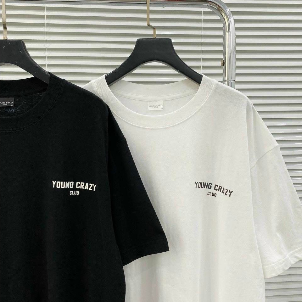 ÁO THUN YOUNG CRAZY FORM RỘNG TAY LỠ - CHẤT THUN TICI 40/60