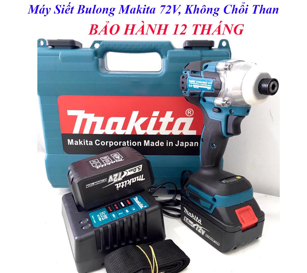 Máy Siết Bulong Không Chổi Than Makita Dùng Pin 72V Máy Vặn,Siết Mở Ốc Vít Makita Không Chổi Than Dùng Pin