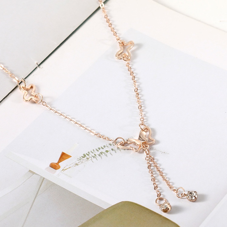 Lắc Chân Hình Bướm Phối Tua Rua Thời Trang Cho Nữ