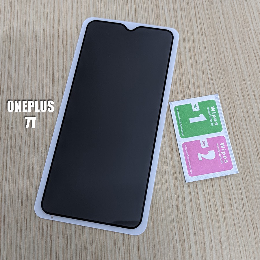 Kính cường lực chống nhìn trộm Oneplus 7T (tặng miếng lau màn hình)