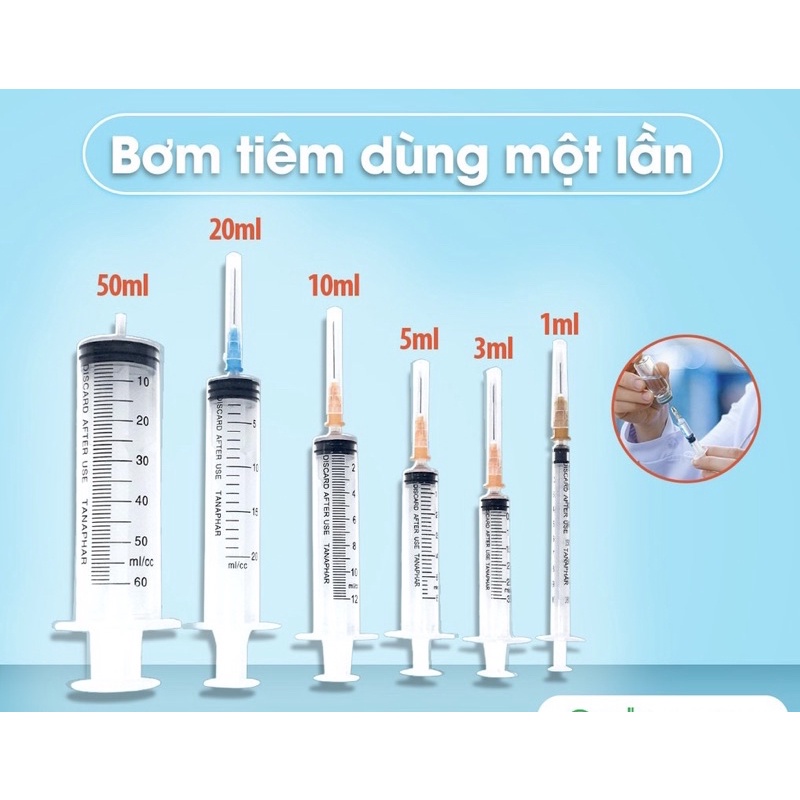 Bơm tiêm Xi lanh 1ml/1cc, 3ml/ 3cc