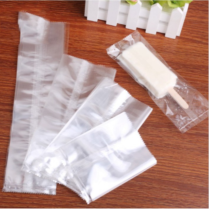 Túi đựng kem que, tiện dụng, trong suốt/ mờ nhiều kích thước set 100 túi - LOKING