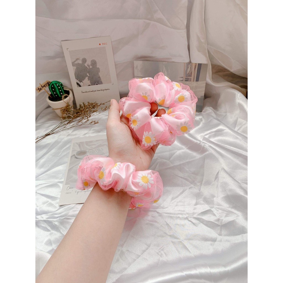 Dây buộc tóc,cột tóc scrunchies hoạ  tiếc đẽ thương